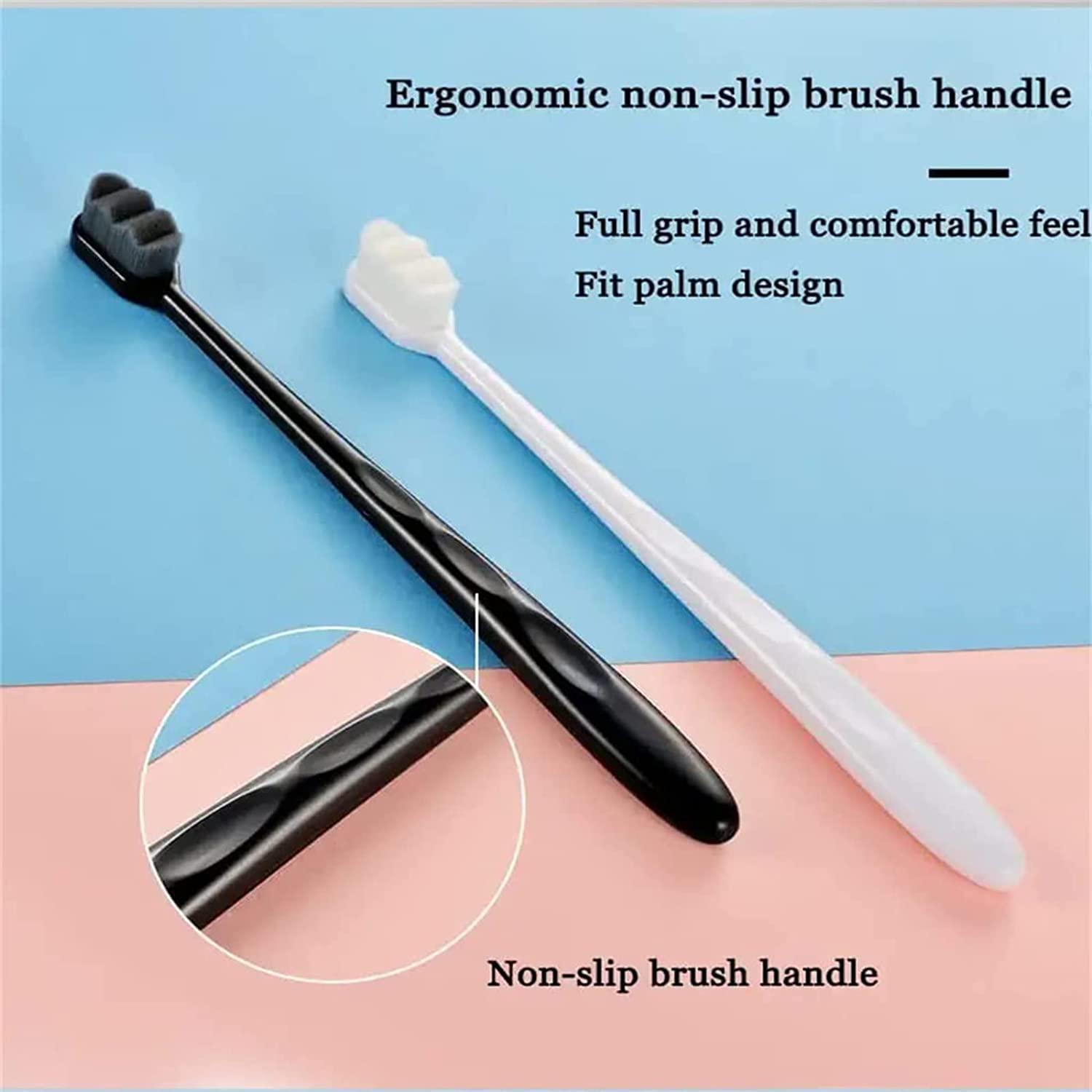 Bopanol Bopanol 4Packs BREVI Toothbursh, BREVI Nordic-Inspired Premium Nano Toothbrush,Wave Bristle, BREVI Toothbrush Nano, Ultra-fine Soft Toothbrush with 20000 Soft Bristles,for Sensitive Gums and Teeth