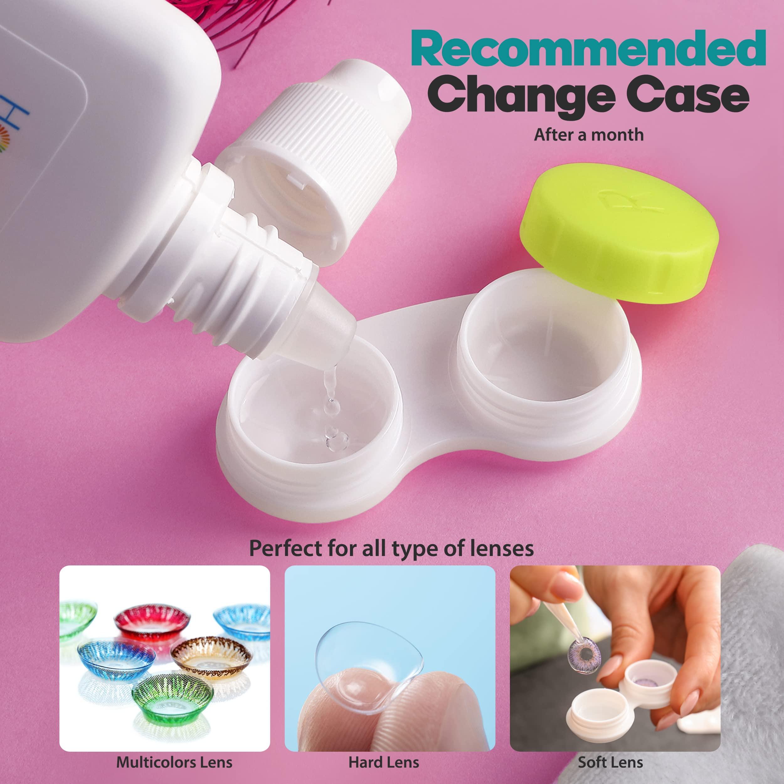 Yondex Yondex Pack of 16 Contact Lens Cases - Leak-Proof and Compact - 4 Vibrant Colors - Travel-Friendly