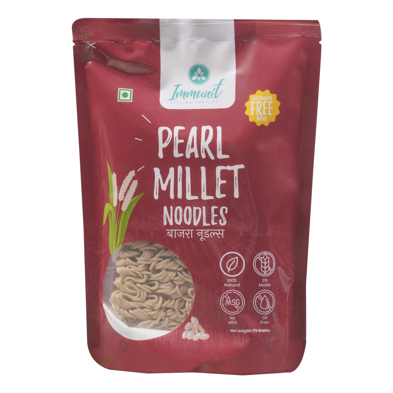 Immunit Immunit No Maida Assorted Millet Noodles, Pack of 9 (Ragi, Jowar, Little, Foxtail, Barnyard, Browntop, Kodo, Bajra, Emmer Wheat) | Vegan, Not Fried, No MSG, No Preservatives