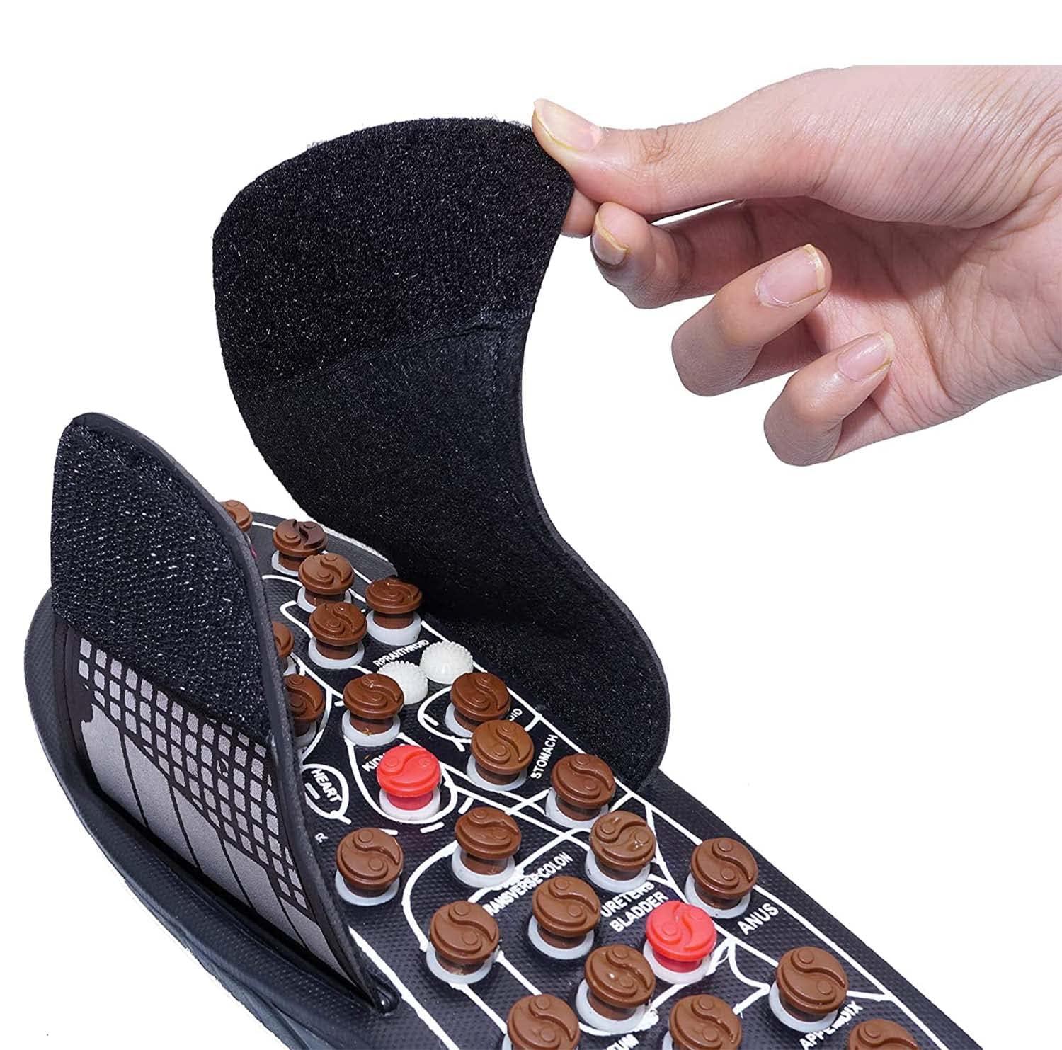 Cazuela Cazuela Spring Action Acupressure Massage Slippers Leg Foot Massage with Magnetic Therapy Unisex (Multi Color)