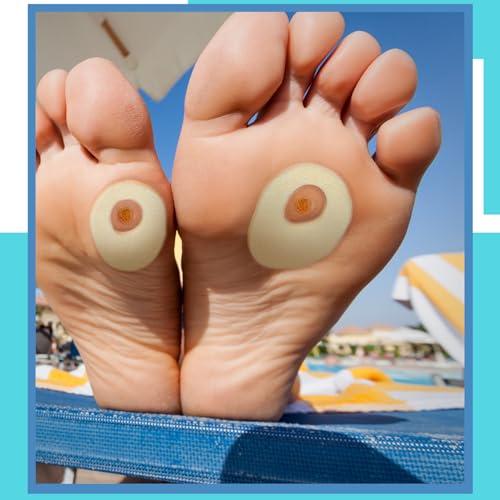 Nuanchu Nuanchu 72 Pcs Felt Callus Cushions Oval Shaped Callous Pads for Foot Adhesive Corn Cushions for Calluses Breathable Foot Pad for Bottom of Feet Pain Relief Men Women Foot Care, 1.7 x 2.2 Inch