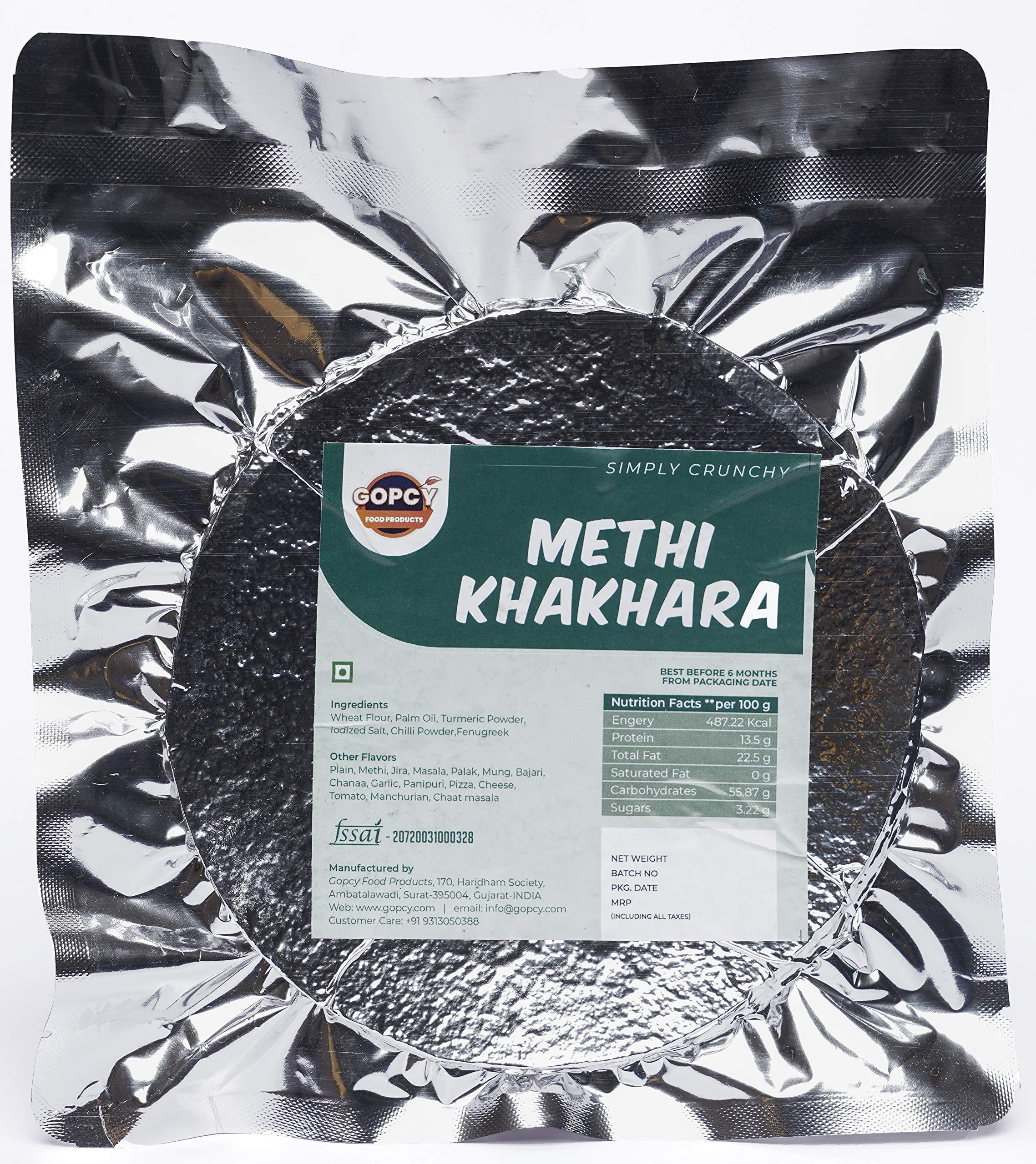 Gopcy Gopcy Methi Khakhra Packets of 4(800 gm) - Healthy Gujarati Snacks