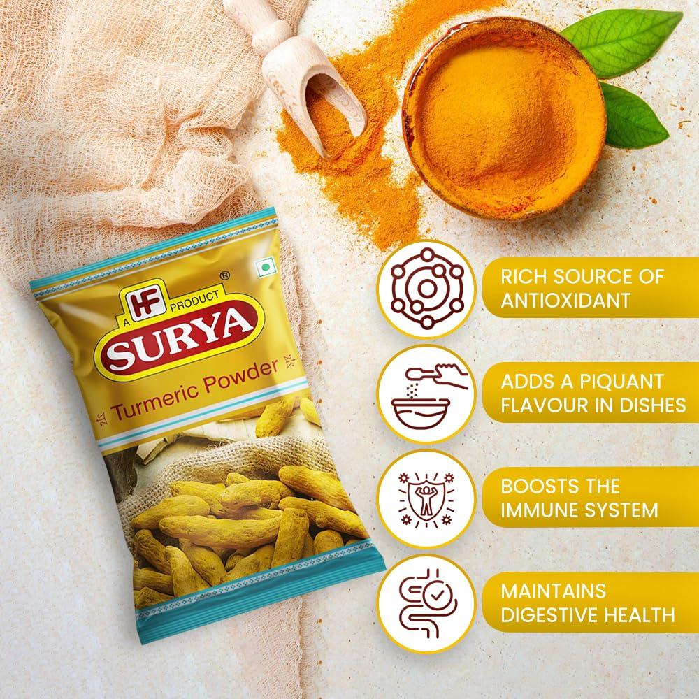 Surya Surya 100gm Turmeric (Haldi) Powder |pasupu podi |Natural |No Added Colours, No Preservatives