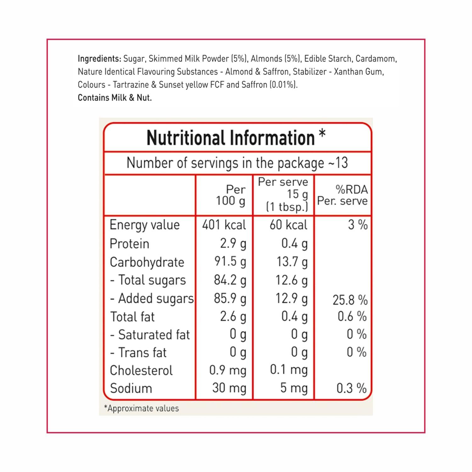 Priya Priya Instant Badam Milk Mix, 200g (Pack of 2)