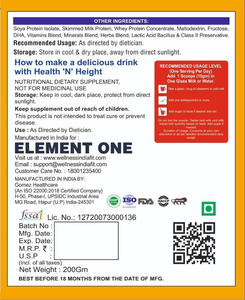Element One Element One Health and Height Mango Flavour