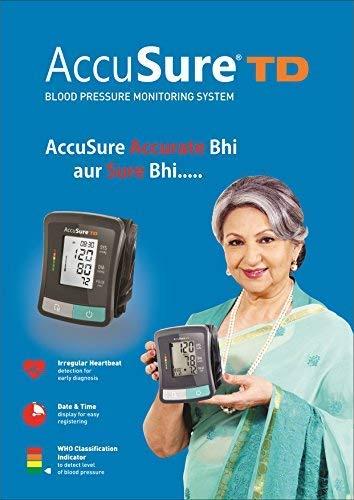 AccuSure AccuSure Automatic Upper Arm Blood Pressure Monitor with Power Adapter (Black,universal)