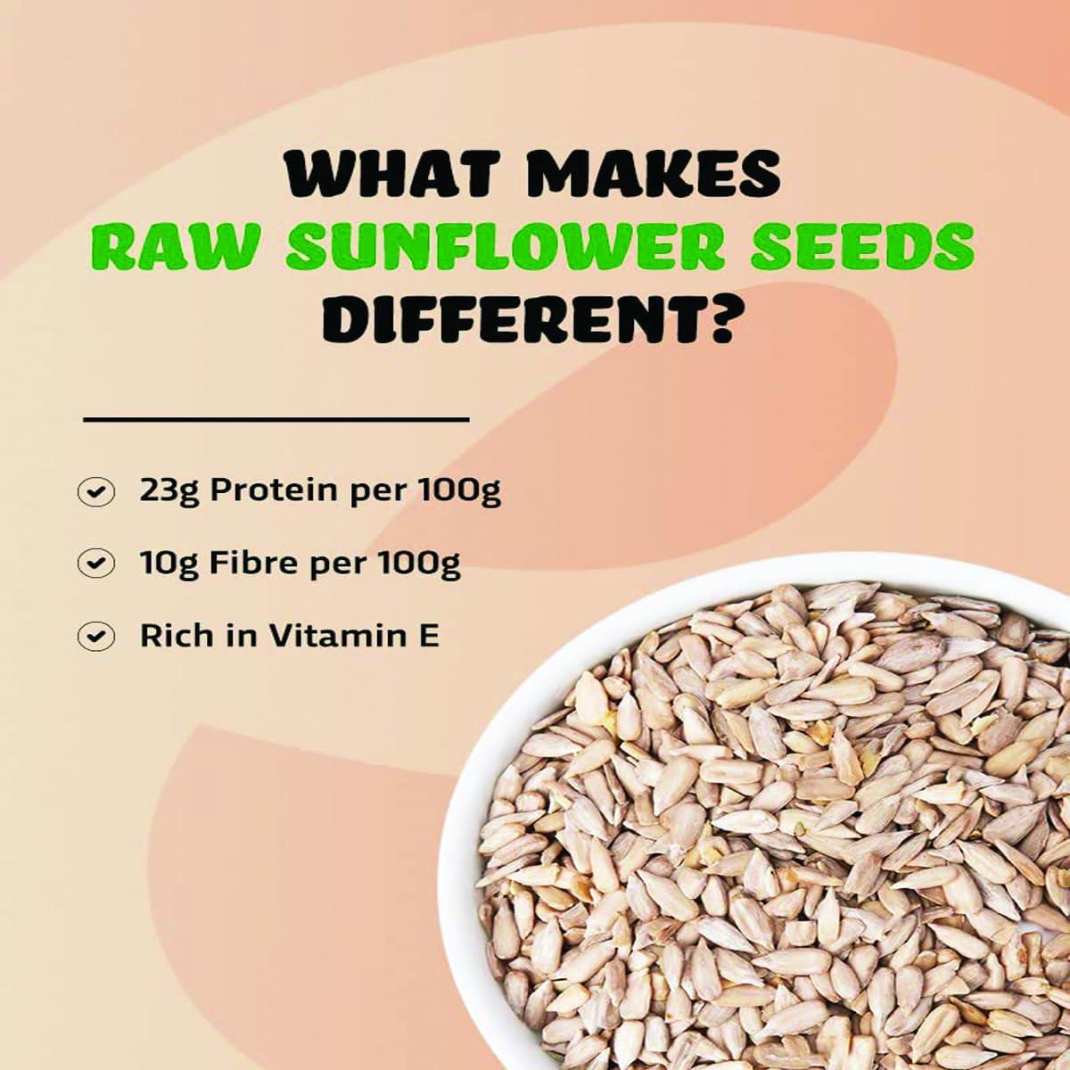 Avenn Avenn Organic Sunflower Seeds Without Shell | Dry Seed for Eating | Premium Raw Healthy Snack for Skin | Rich In Protein & Vitamin E Superfood | Diet Food (300 GM)