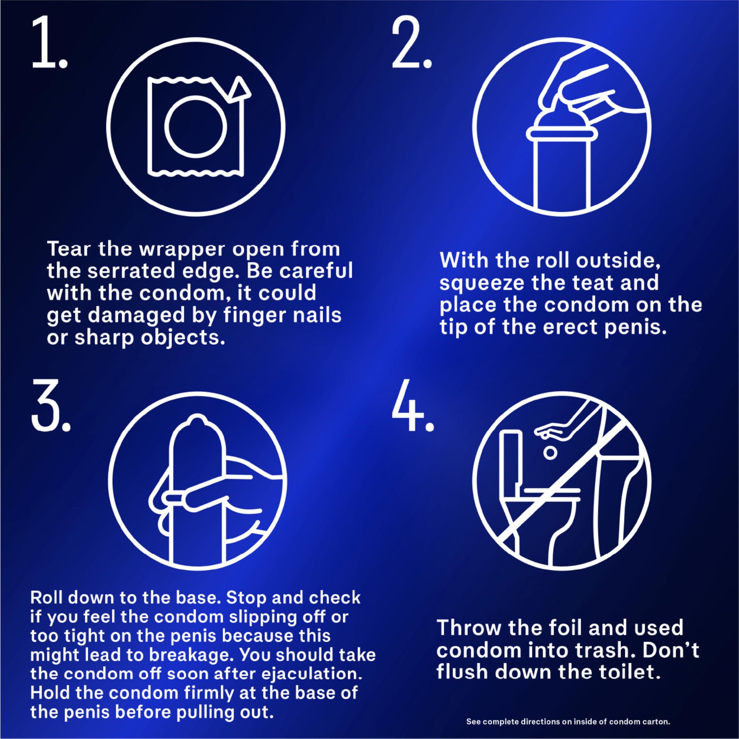 Durex Durex Performax Intense Lubricated Ribbed Dotted Premium Condoms, 3 ct