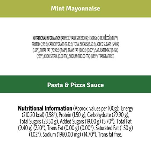 VEEBA Veeba Pasta-Pizza Sauce,525g & Mint Mayonnaise Pet Bottle,300g - Pack of 2