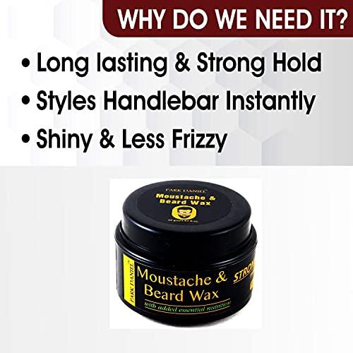 Park Daniel Park Daniel Premium Exclusive Beard Oil (30 ml), Moustache Beard Wax (50 gm) & Handcrafted Wooden U Shape Beard Comb 2.5 Inches - Combo Pack of 3 Items