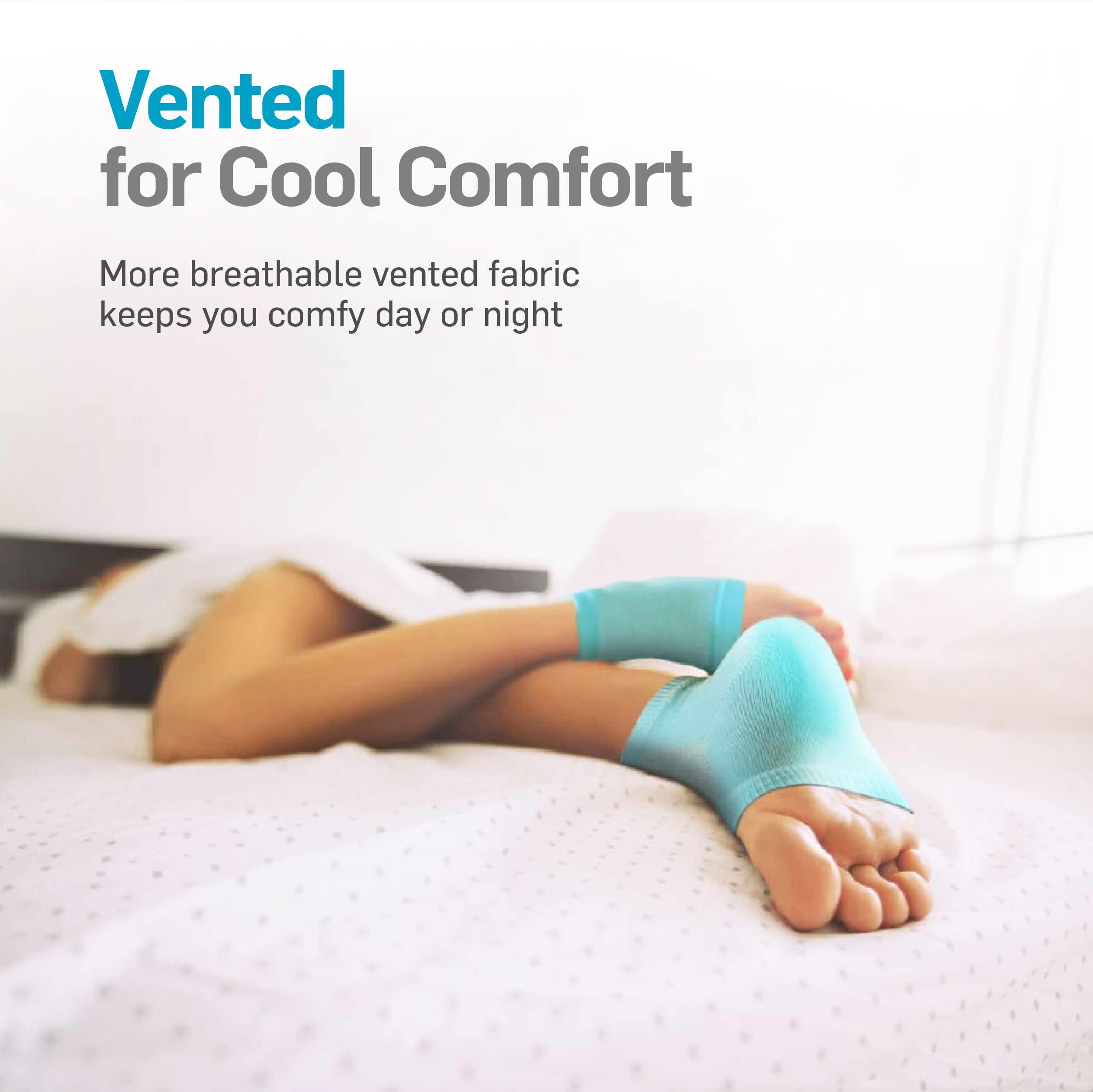 NatraCure NatraCure 2 Pair - Vented Heel Sleeves (Reg.) - Aqua Vented Moisturizing Gel Heel Sleeves - 2 Pairs - (608-M Ret2Pk) - Size: Regular