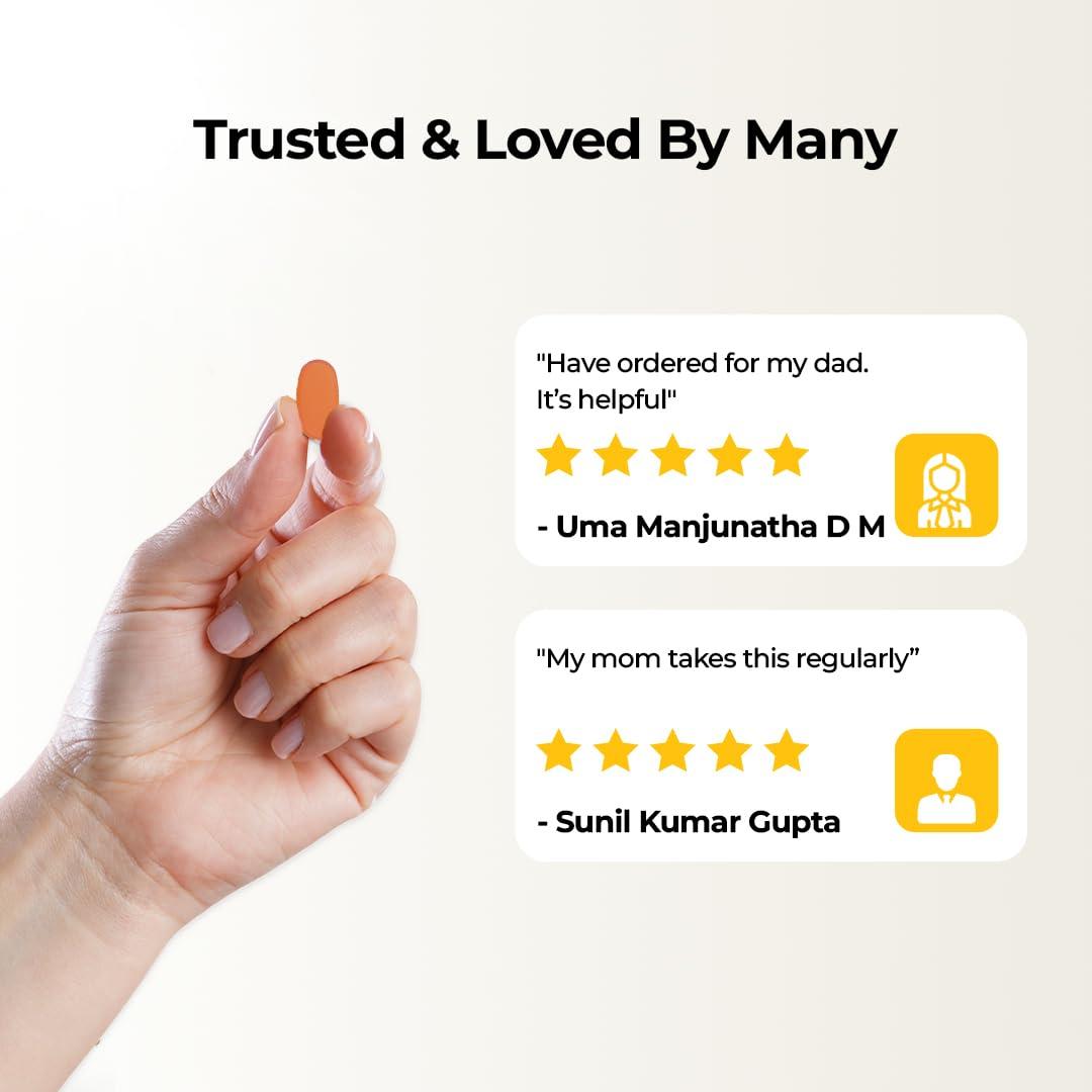 PharmEasy PharmEasy Multivitamin 50 Plus Age Tablets with Vitamins, Minerals, Herbal Extracts, Antioxidants, Immunity and beauty Blend for Energy, Heart, Bones and Skin Support - 60 Tablets