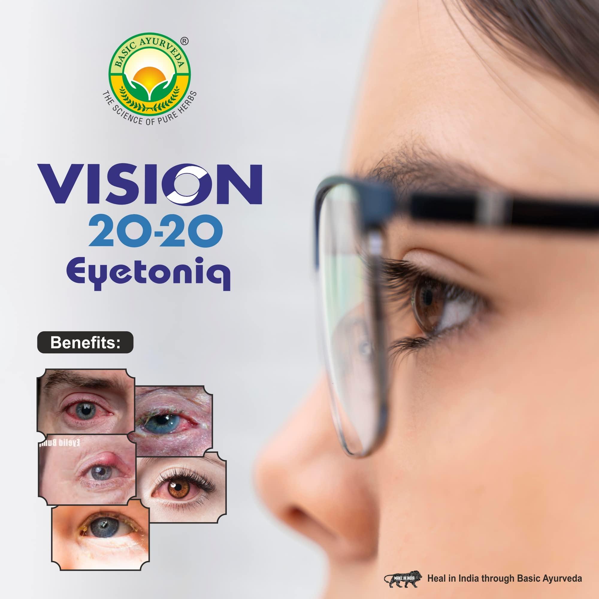 BASIC AYURVEDA Basic Ayurveda Vision 20-20 Eyetoniq 450 Ml- Herbal Eye Tonic | Ayurvedic Drink For Eyes, Promoting Clarity, Focus, And Overall Visual Wellness | A Powerful Blend Of Natural Ingredients