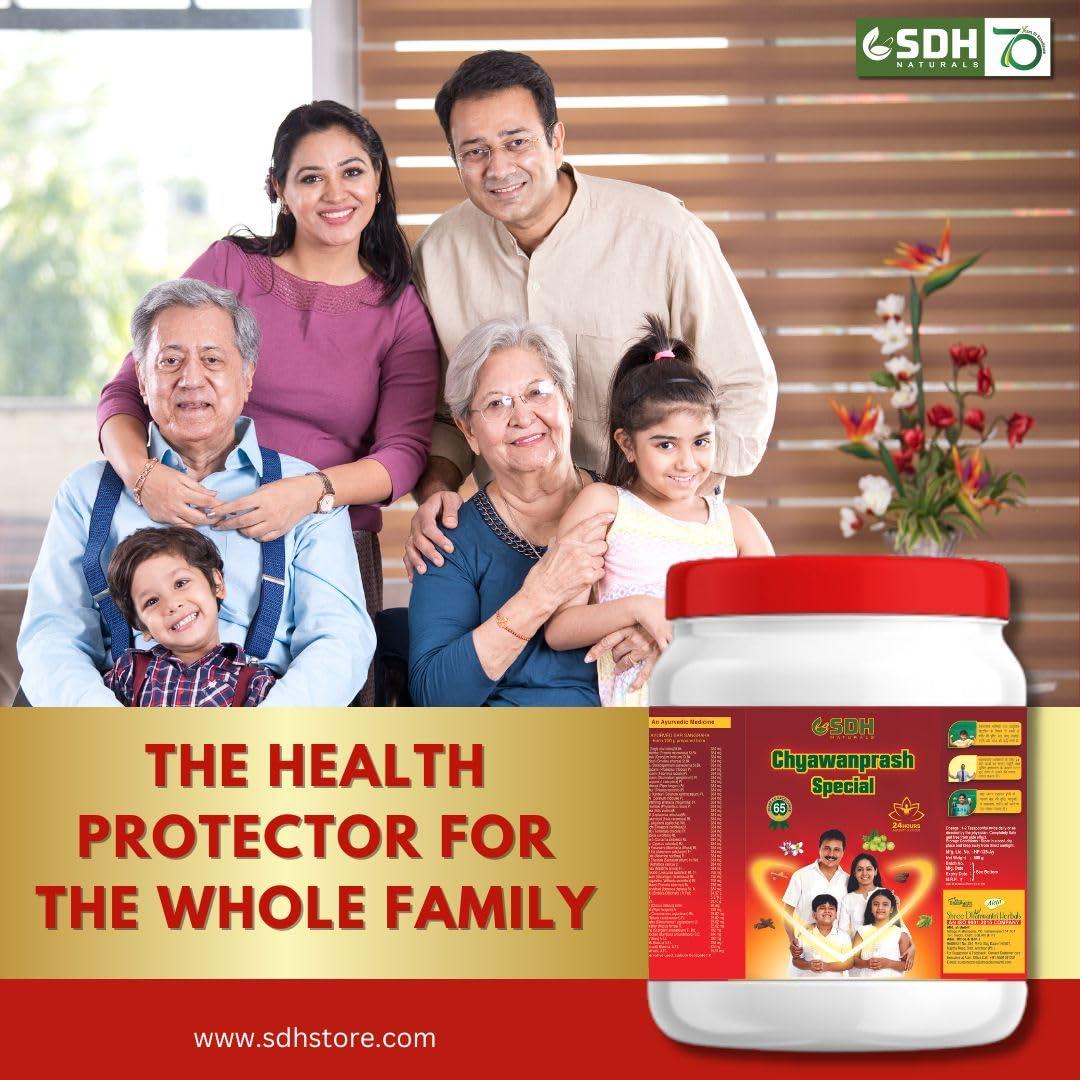 SHREE DHANWANTRI HERBALS SDH Naturals Chyawanprash Special with Goodness of Gur (Jaggery) Supports Strength and Immunity | Enhances Overall Well-Being | Ayurvedic Nutritional Supplement.
