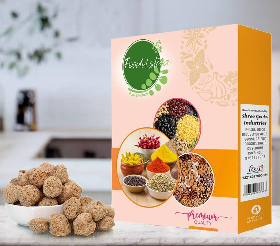 FOODVISTAA FOODVISTAA Pro Organic Life soyabean Chunks, SOYA Chunks Organic, soyabean Nuggets high in Protein 200 grm