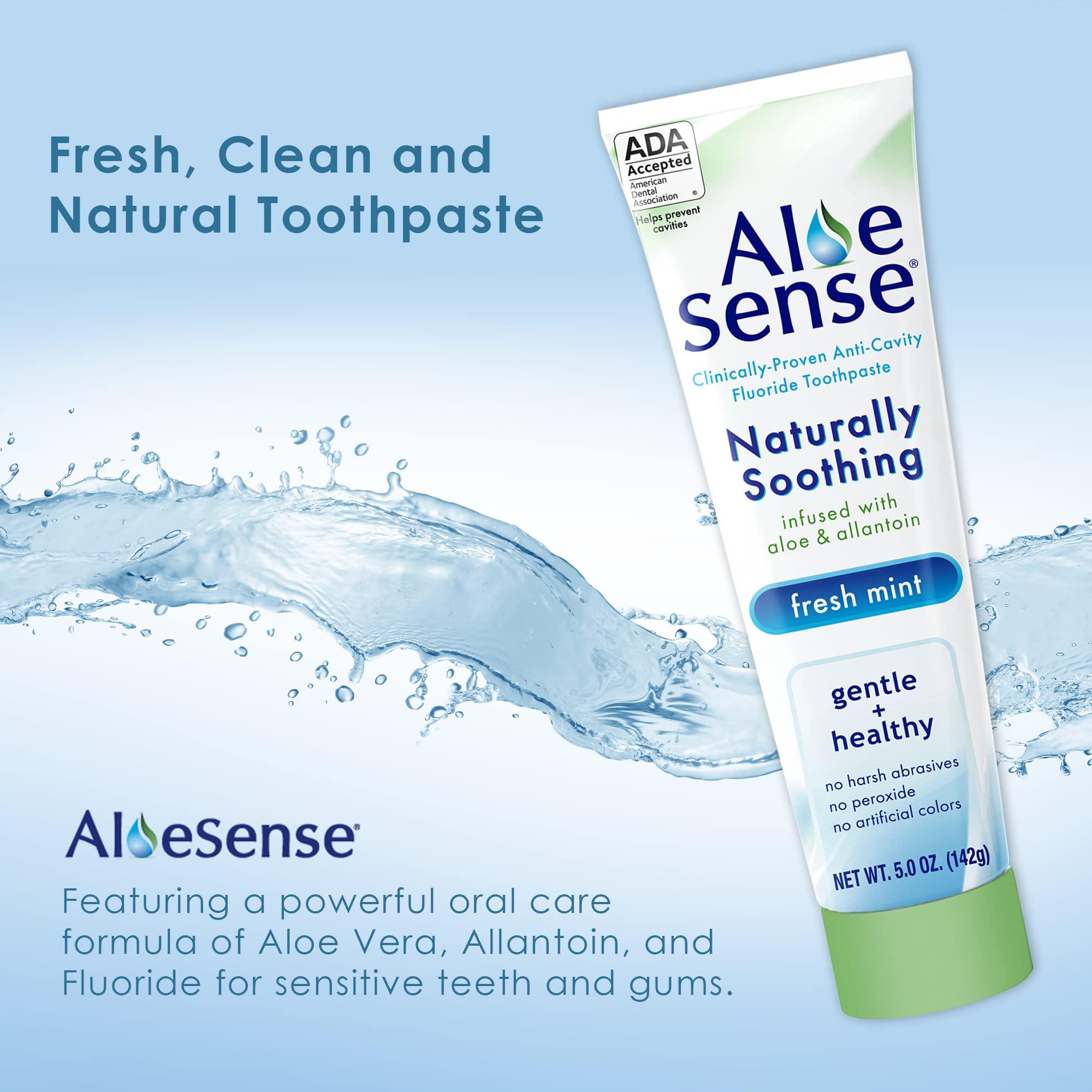 AloeSense AloeSense Naturally Soothing Fluoride Toothpaste, Fresh Mint, 5 oz (1 Count)