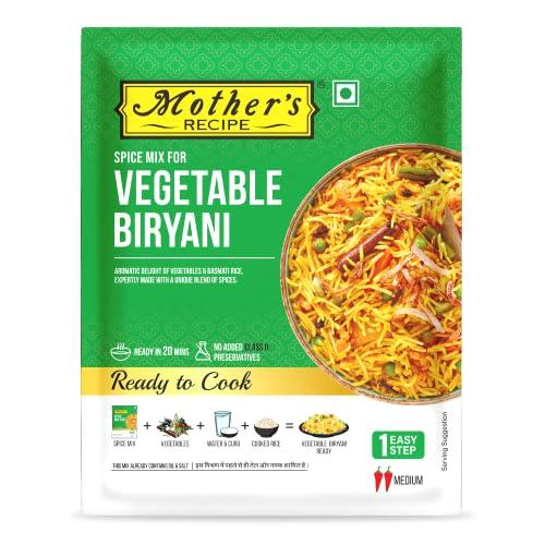 Mother's Recipe Mothers Recipe Vegetable Biryani Masala Mix 75gm Pack of 6 | Ready to Cook | Ready to Eat