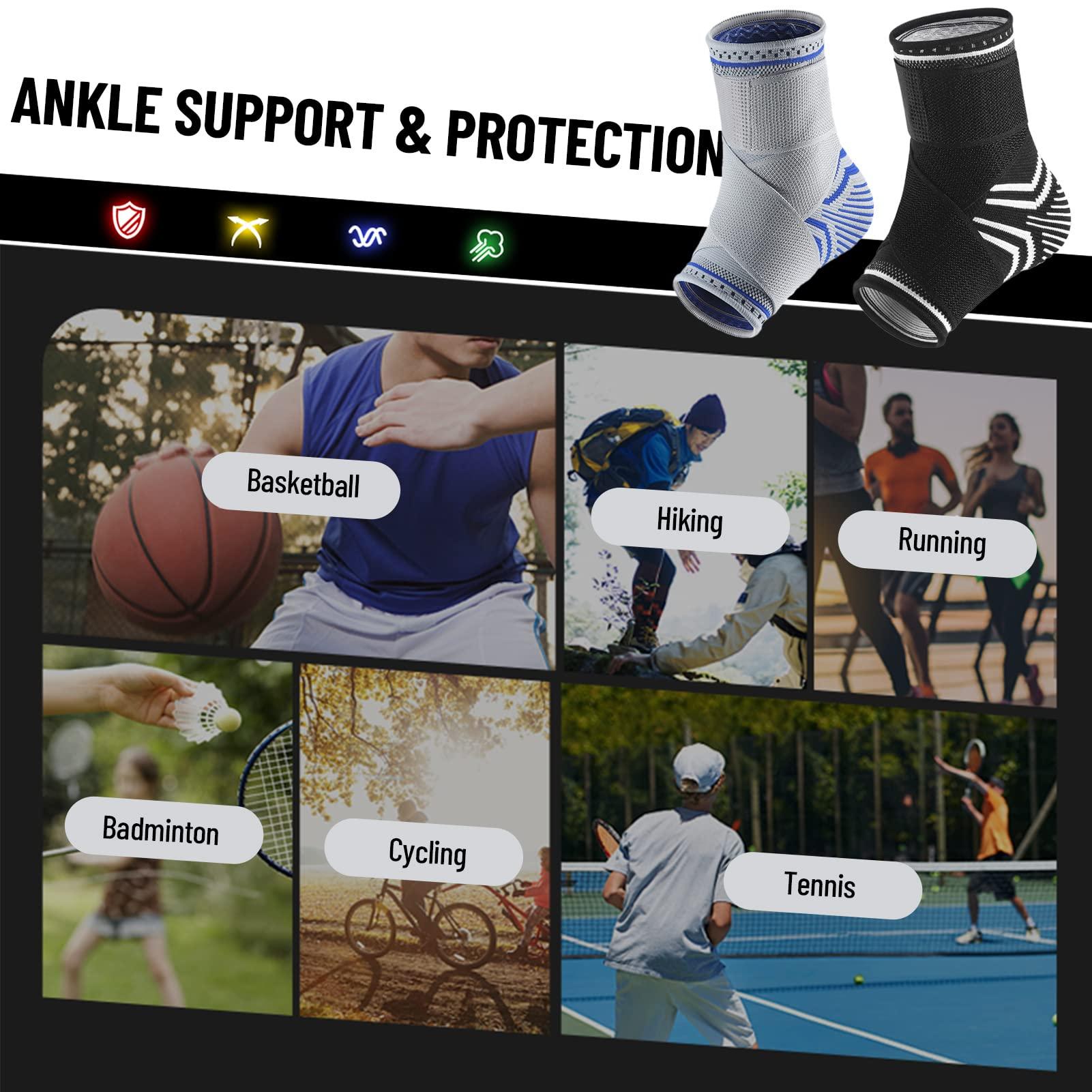 UBERSWEET Ankle Brace Adjustable Support Elastic Strap for Basketball Cycling Sport Protection/