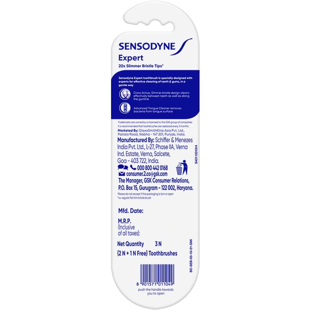 Sensodyne Sensodyne Expert 2+1 Toothbrush, Brush with Soft Bristles (Buy 2, Get 1 free)