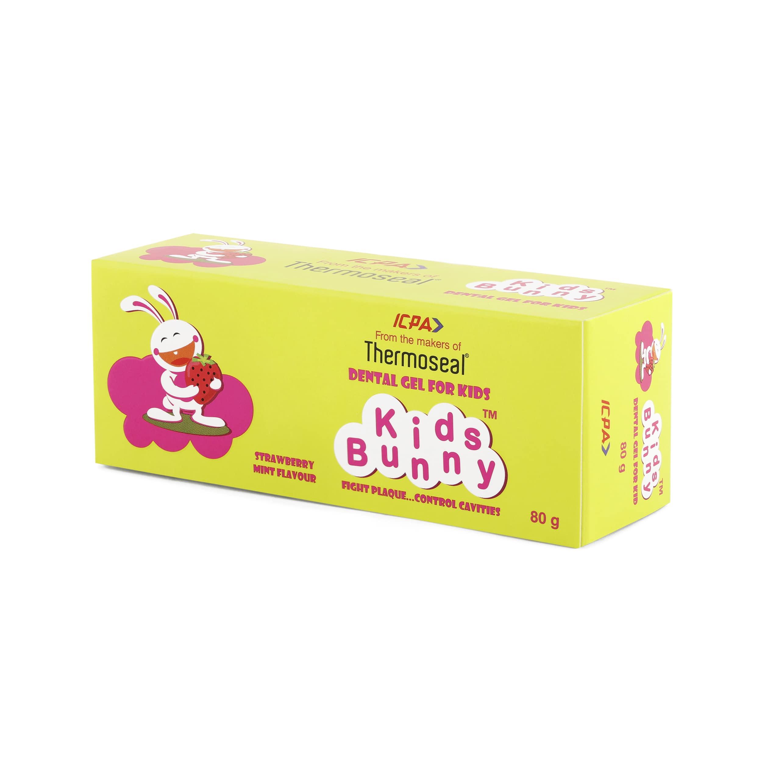 ICPA ICPA Kids Dyny Manual Toothbrush (Pack Of 2) & Kids Bunny Toothpaste 80 Gm For Kids,Assorted