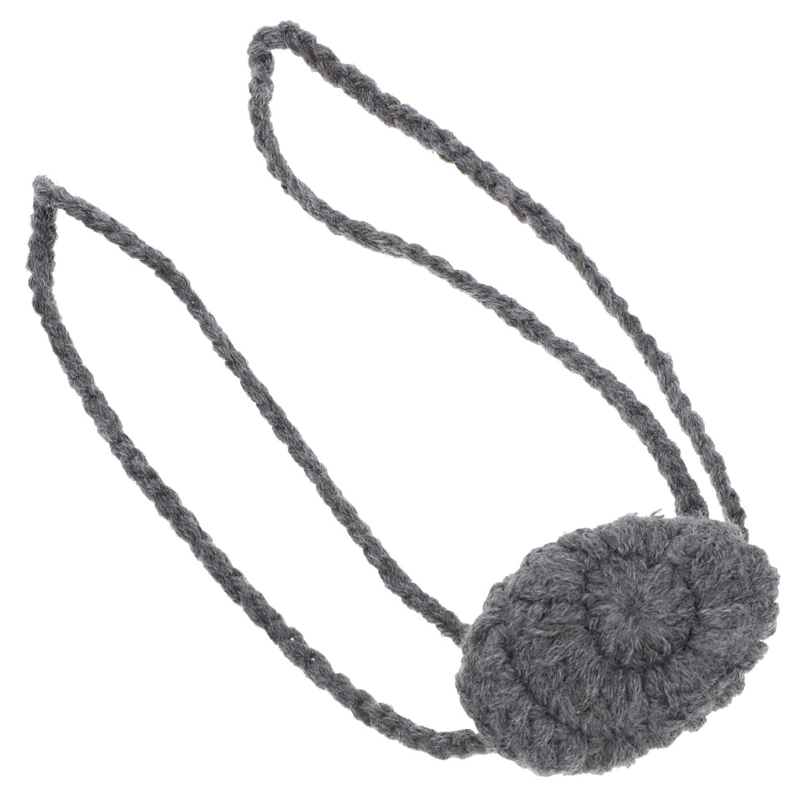 HEALLILY HEALLILY Crochet Nose Warmer - Hand Made Wool Weaving Nasal Mask Keep Your Nose Warm Antifreeze Breathable Nose Mask (Grey)