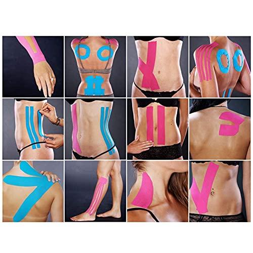 Electrotech HealthOn Kinesiology Tape | Kinesiology Tapes Waterproof | Sports Tape | Knee, Elbow, Shoulders, Ankles, Wrists, Back, Neck, arms & Thigh on Injury | Uncut Muscle Support Tape | 5cm x 5m roll