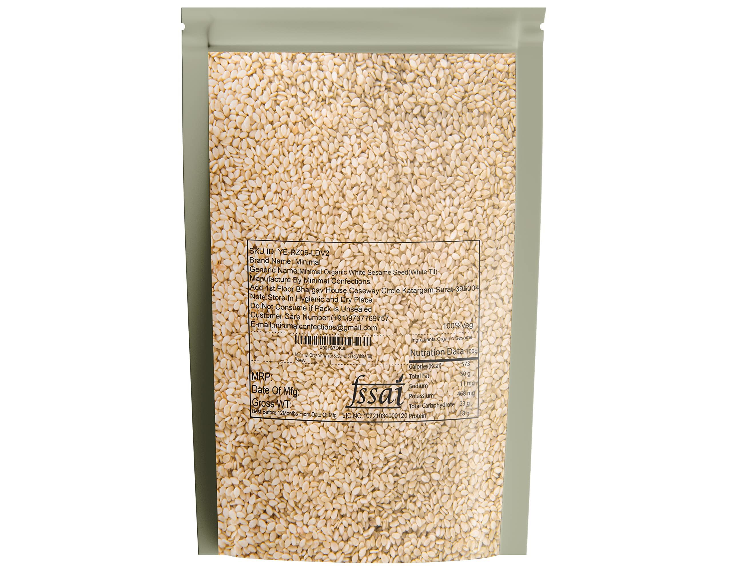 minimal Minimal Organic White Sesame Seed,500g