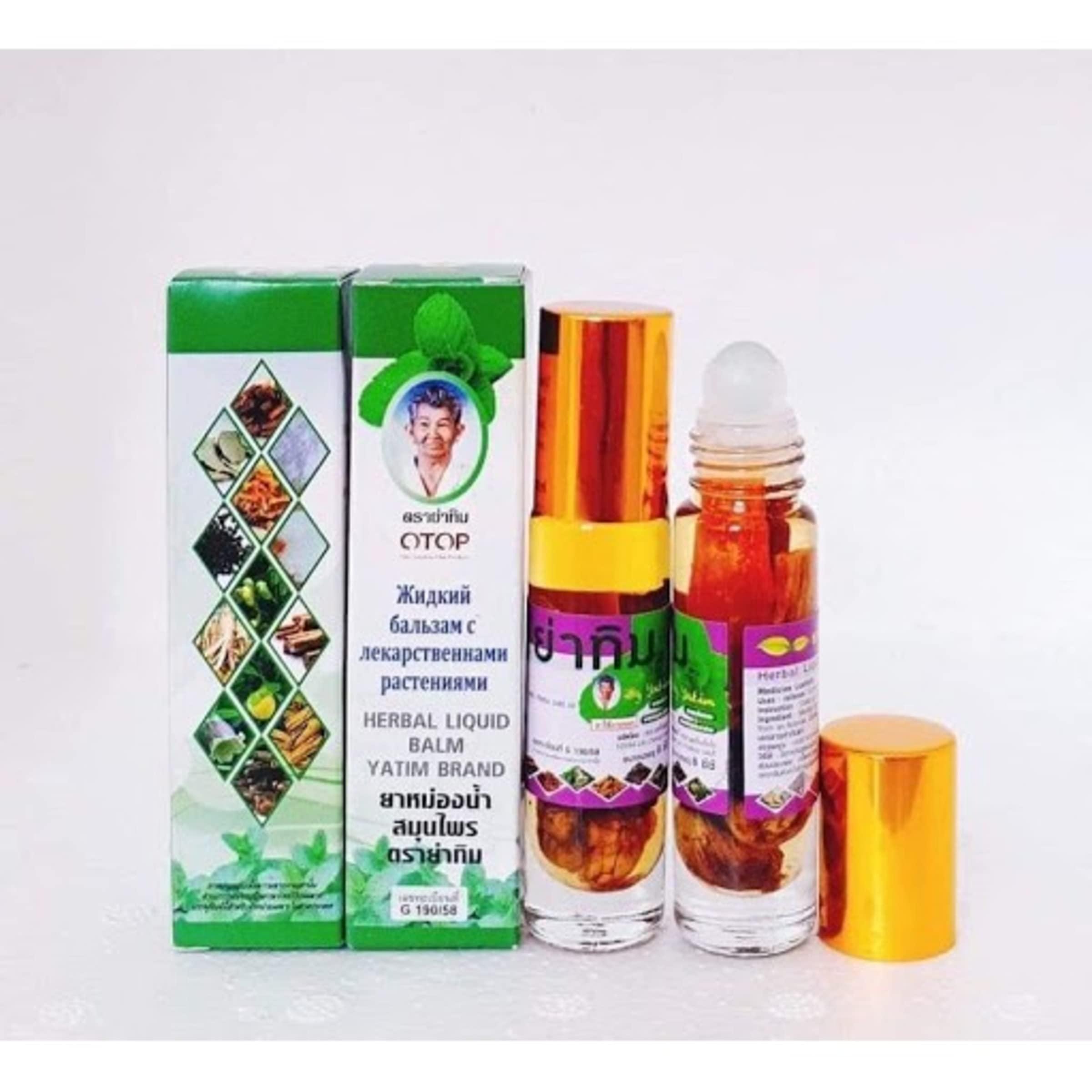 HANI PO HANI PO OTOP YA TIM 22 herbals Roll on Pack of 1-8ml - Thailand ProductPain relief balm | Oil for elder women | Men Pain relief balm for adult | Pain relief oil for women | Mens | Pain relief balm for girls | boys - Imported Products