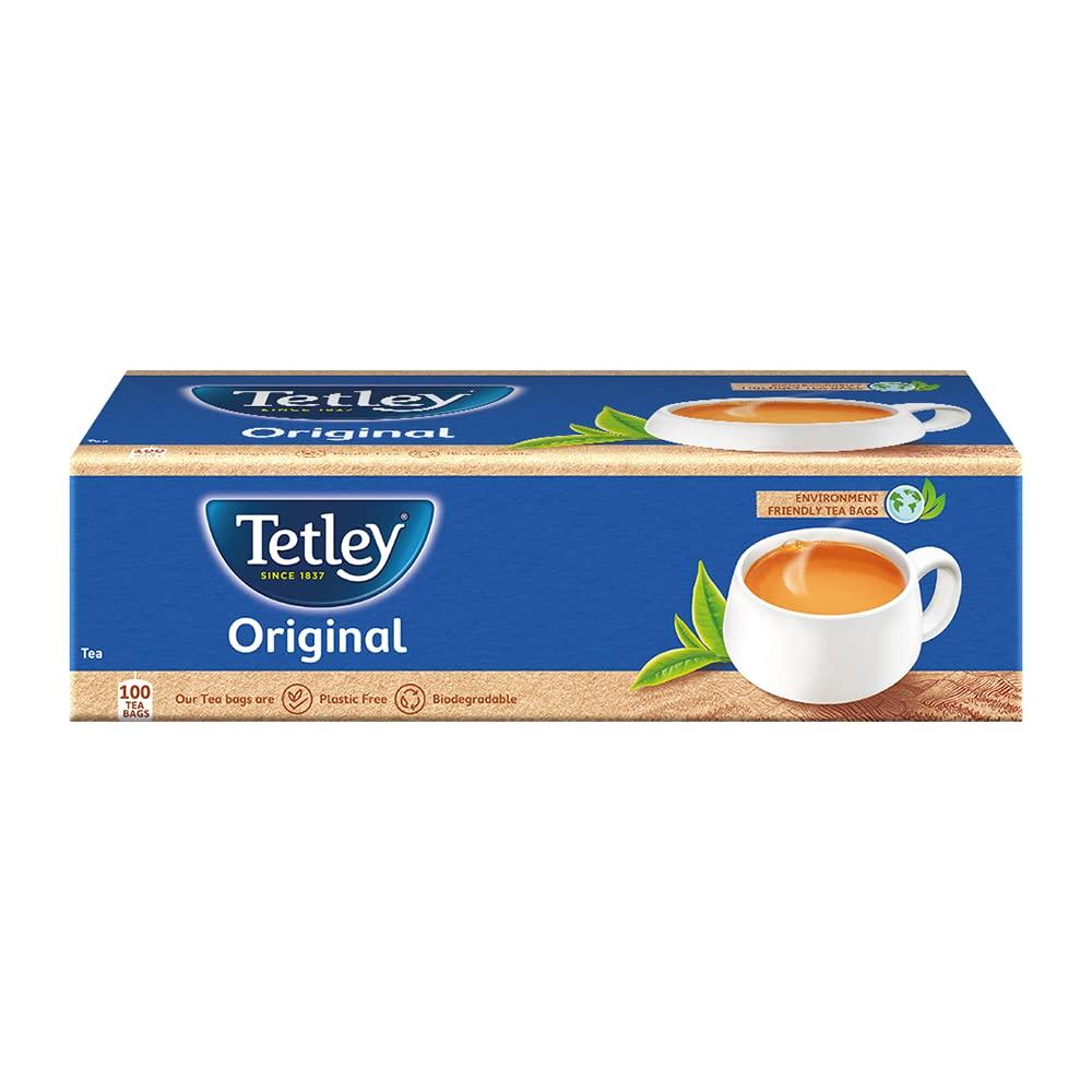 Tetley Tetley | Original | Rich Taste of Assam Tea |100 Tea Bags | 1.7g Each & Tetley | Naturally Sweet Green Tea with Mango Flavour | Immune with Added Vitamin C | Green Tea | 25 Tea Bags
