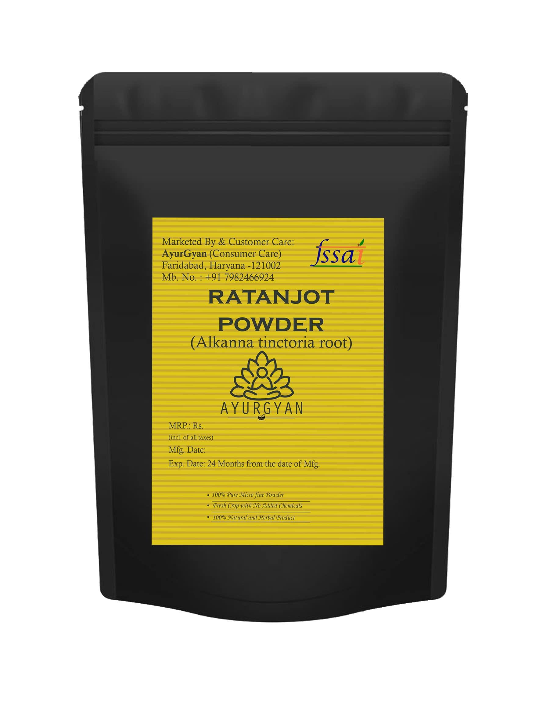 Ayurgyan Ayurgyan 100% Natural Ratanjot Root Powder- Onosma echioides - Alkanna Tinctoria - Alkanet Root (250g Pack of 1)