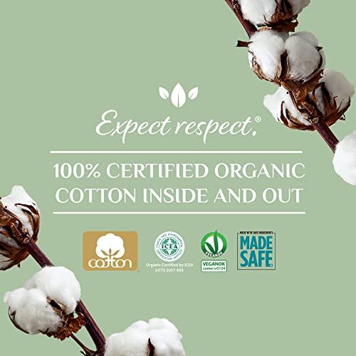 Organyc Organyc 100% Organic Cotton Light Incontinence Liners for Bladder Leakage Control, FSA/HSA Eligible, Ultra Thin, Light Flow, 24 Count