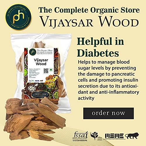 PH PHs Organic Vijaysar Ki Lakdi 200gm Vijaysar wood | BarkIndian Kino Pterocarpus Marsupium | Good for Diabetes and liver management | Prevents hairs greying