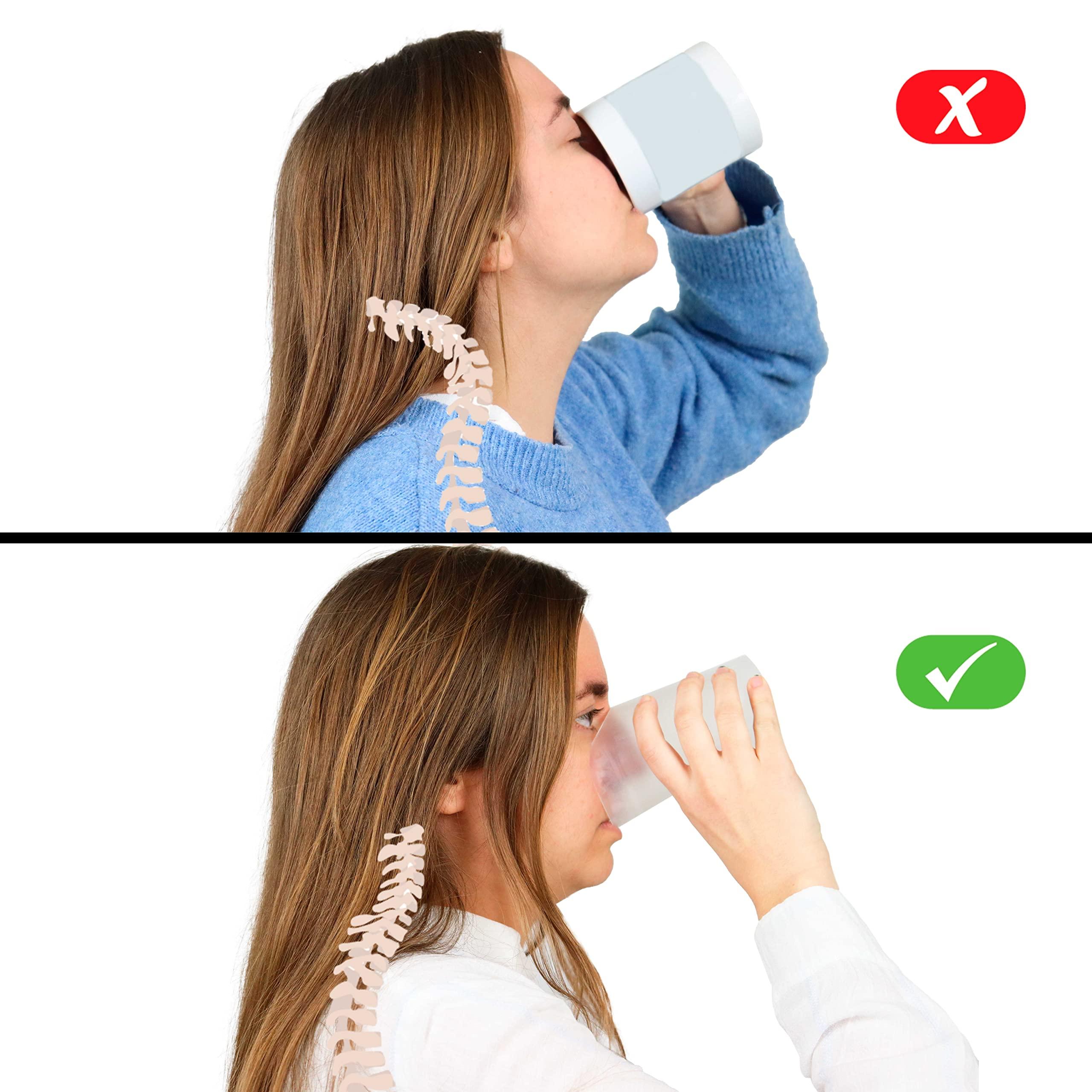 PEPE Mobility Pepe - Dysphagia Cup (x2 Units), Nose Cut Out Cup, Adult Cup for Disabled, Hospital Cup for Elderly, Dysphagia Mug for Adults, Elderly Drinking Cup