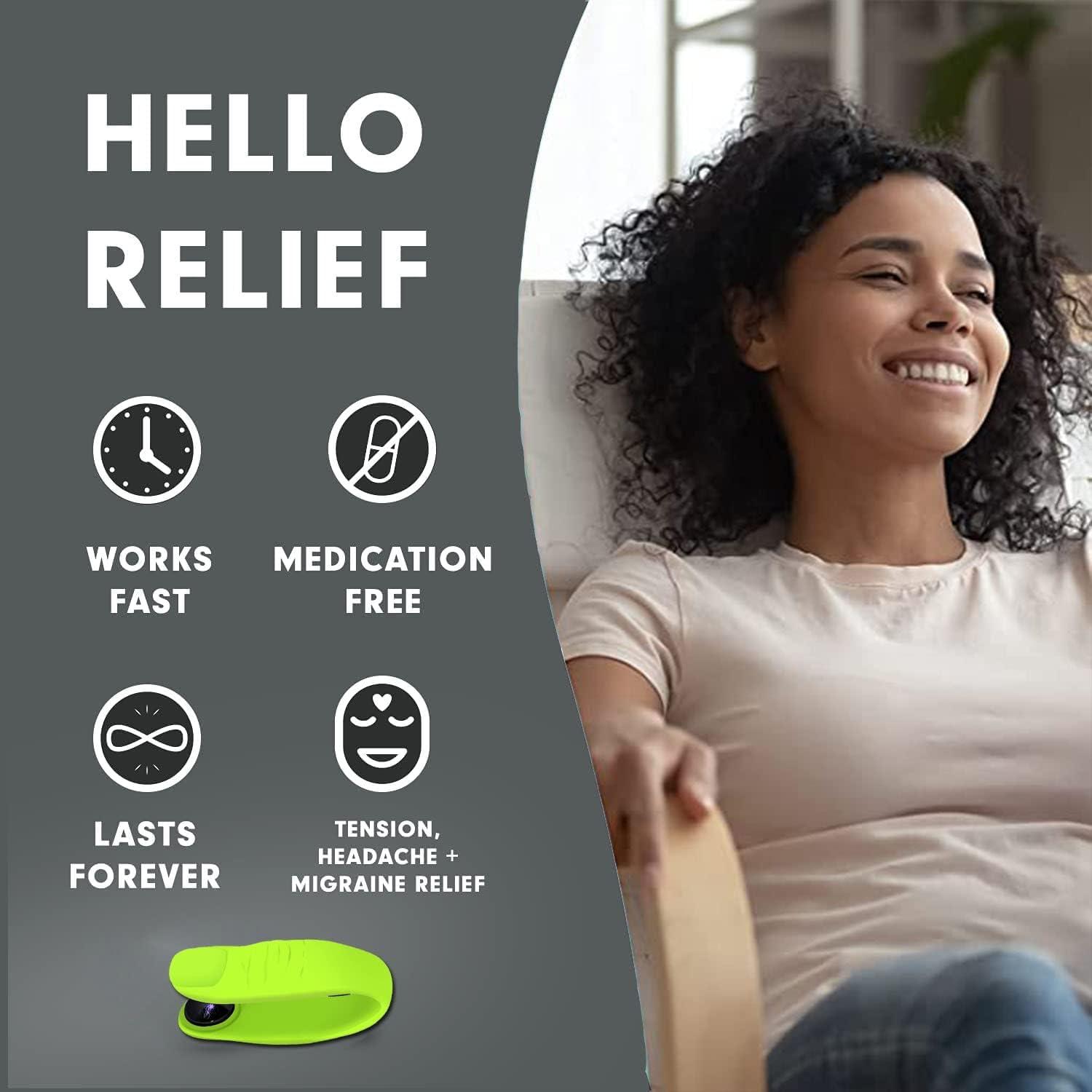 BWOGUE BWOGUE Hand Pressure Point Clip, 1 Pack Detoxification and Slimming L14 Acupressure Point Clip, Migraine Relief Clip Drug Free Acupressure Hand Natural Headache, Migraine, Tension Relief (Black)