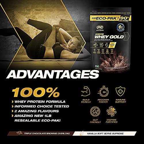 PVL PVL Gold Series Whey Gold Protein Powder Vanilla Soft Serve Supreme flavour (1 Lbs)