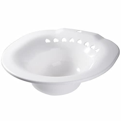 HEALLILY 1Pc Sitz Bath Toilet Seat Sitz Bath Silver Iron Wash Basin Private Part Cleaner