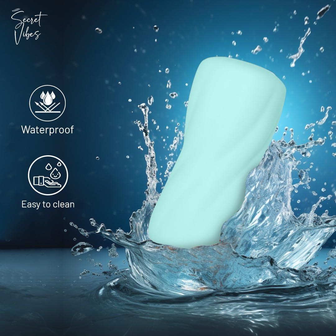 Secret Vibes Volcano Stress Relief & Relaxation Sleeve massager for men, Crafted from durable materials - Blue