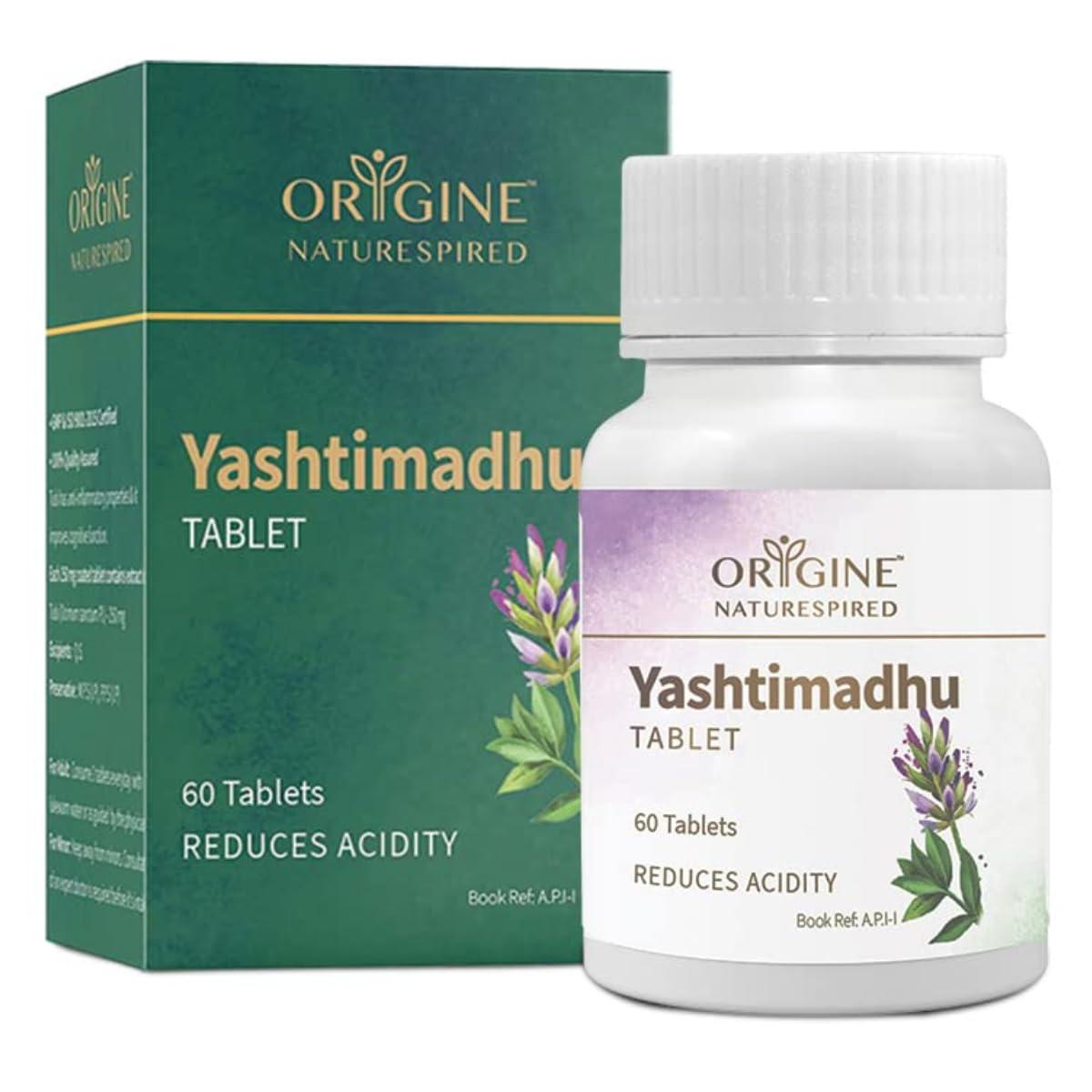 ORIGINE NATURESPIRED Origine Naturespired Yashtimadhu Wellness Pure Herbs Yashtimadhu | For Respiratory & Gastric Wellness | Natural & Safe Ayurvedic Antacid, 60 Tablets
