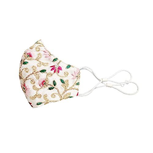 Fclues Fclues Women and Men for Marriage Golden Function Mask, Wedding, Party, Casual, Safty Protection, Reusable, Free size, ( Pack of 2), Without Valve