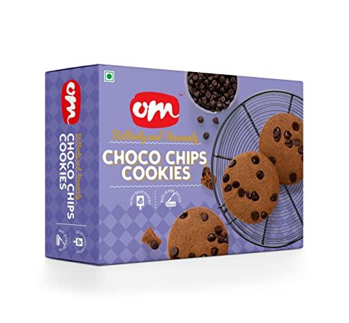 OM SWEETS & SNACKS Om Sweets and Snacks Chocolate Chips Cookies | No added colours or preservatives | Fresh Products | Ready to eat | Finest snack | Tea time snacks | 350 Gms each | Pack of 2