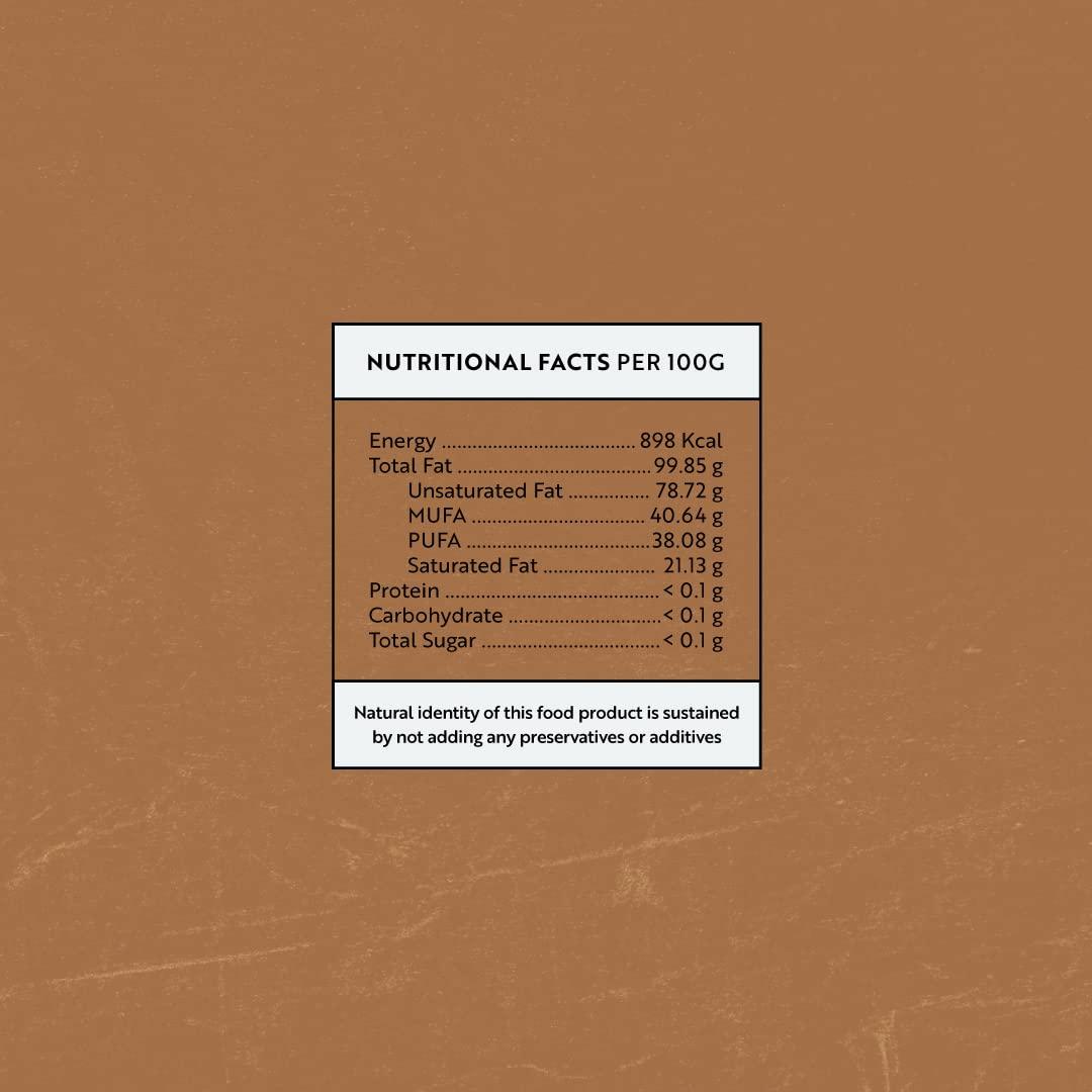 oRegion oRegion Cold Pressed Groundnut Oil | Glass Bottle | Wood Pressed Peanut Oil, 100% Natural, Unadulterated, Organic & Preservative-Free Cooking Oil - 500ml