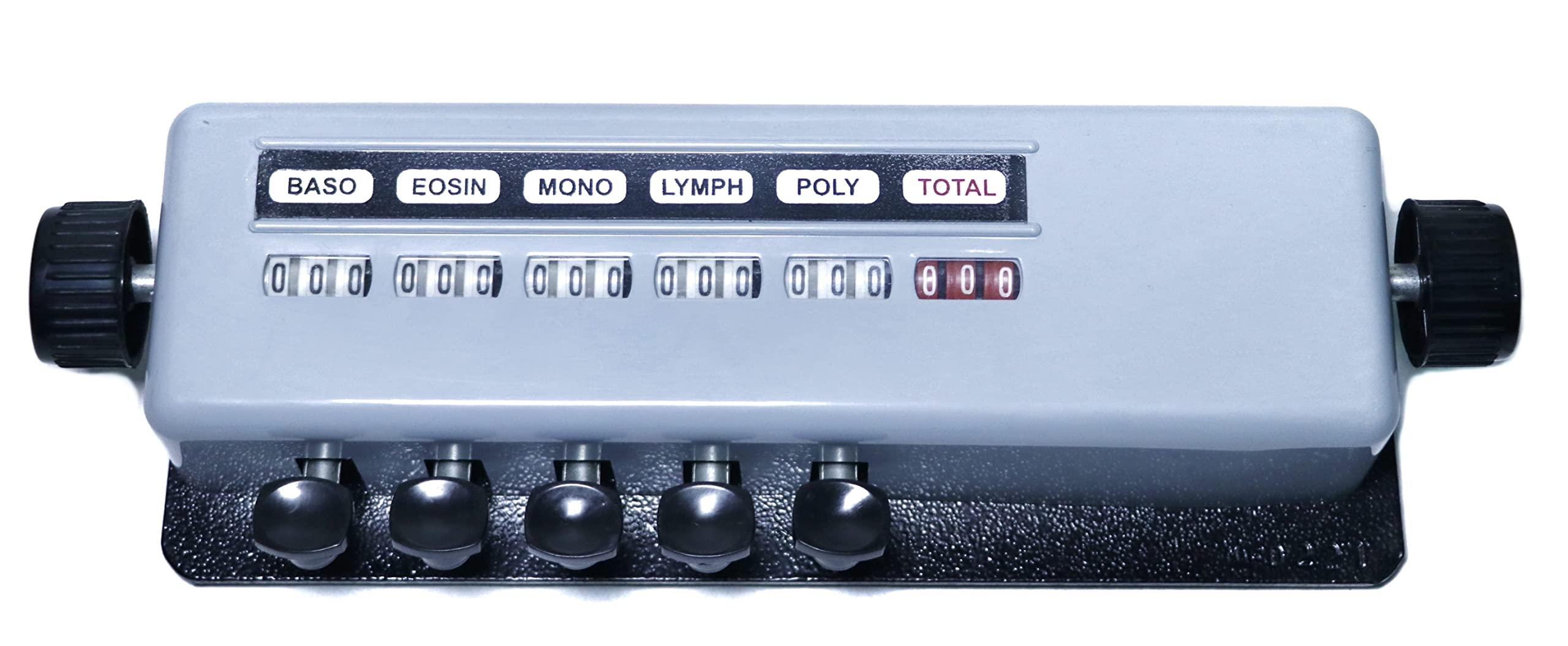 SHASALES SHASALES Blood Cell Counter Machine Manual (5 Key) for Blood Cell Counting and Simple computations, Including Percentage, Grey in Colour Pack of 1