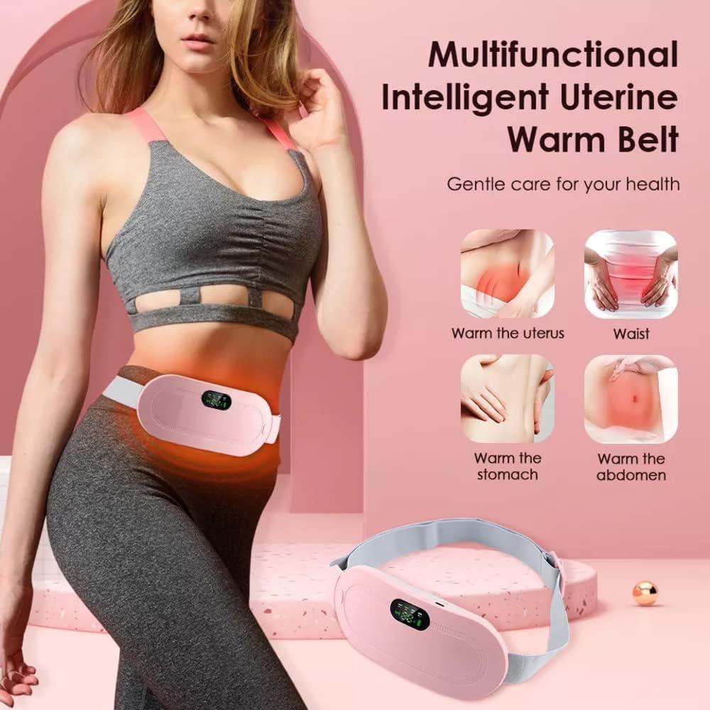 WEPTIX WEPTIX Period Cramp Relief Massager & Heating Pad for Period Cramps Portable Cordless Periods Cramps Relief Machine 3-Temp. & 4-Massage Mode Fast Heating Menstrual Period Pain Relief Device for Women