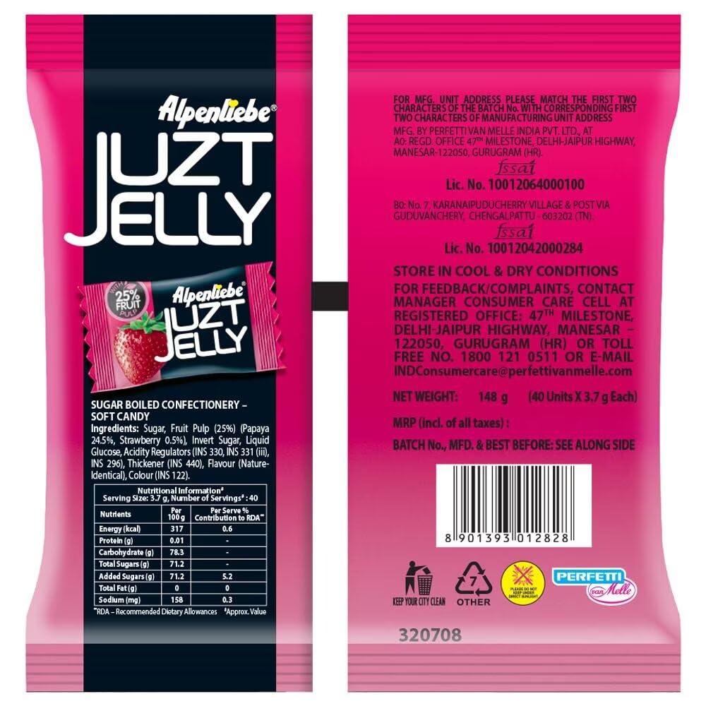 Fresh Produce Alpenliebe Strawberry Juzt Jelly, 148g