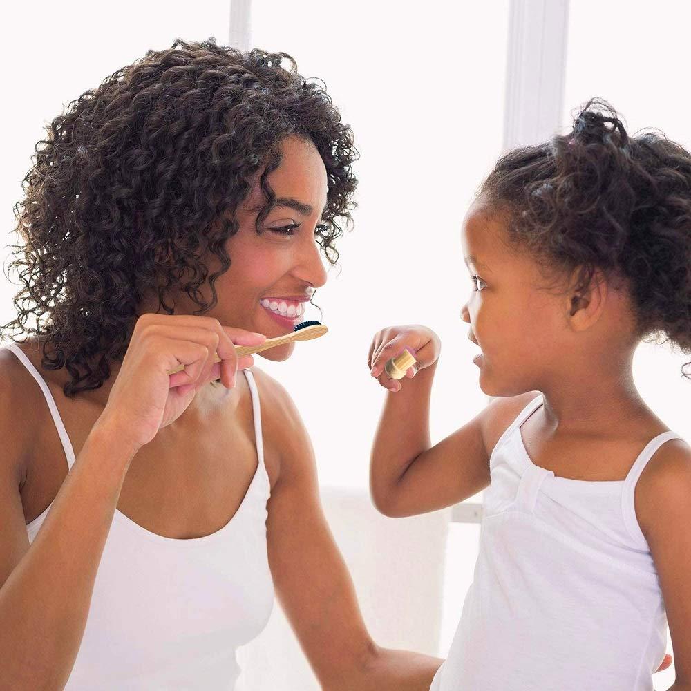 Goaycer Goaycer Bamboo Toothbrush Medium Bristle , 10Pcs Biodegradable Bulk Wooden Toothbrushes