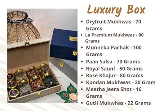 TODIS Todis Blue Luxury Box, Corporate Gift Hamper, Traditional and Tasty Indian Mouth Freshener, After-Meal Digestive Snack without Supari, Hygienically Packed.