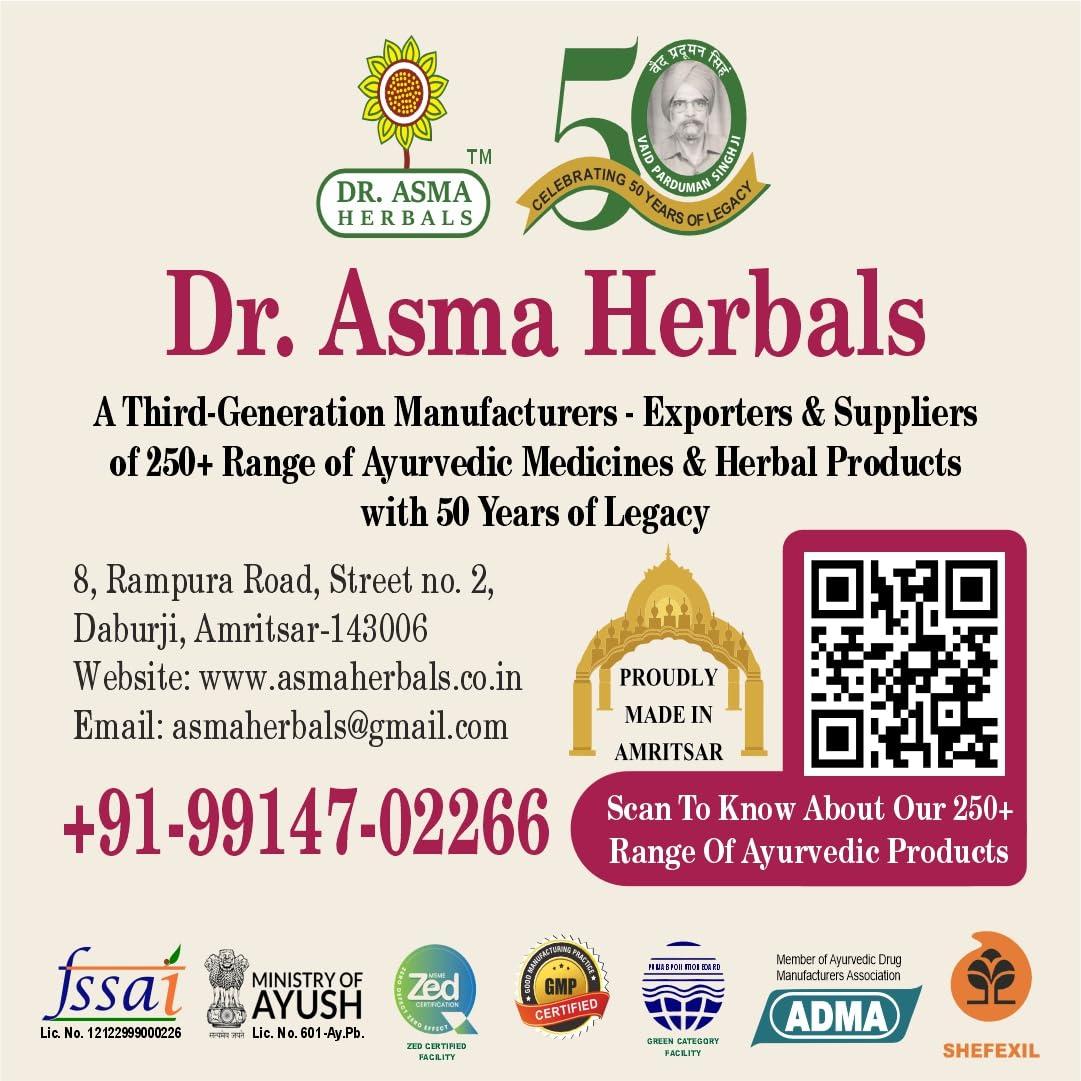 DR. ASMA HERBALS Uri Nashak Ayurvedic Capsule | Controls High Uric Acid, Joint Pain Problems, Cleanses Uric Acid (60 capsule x 4 Bottles= 240 capsule) | Mfd. by Dr. Asma Herbals Since 1972
