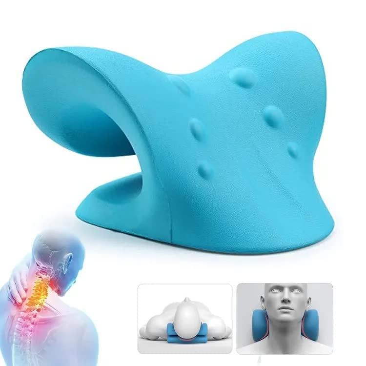 YOGI GRIPS YOGI GRIPS Neck Shoulder Stretcher Relaxer,Cervical Traction Device Hump Corrector,Dowagers,Tech Neck,Tmj Pain Relief,Firm Foam,Cervical Spine Alignment,Chiropractic Pillow Stretcher(Black)(Blue)