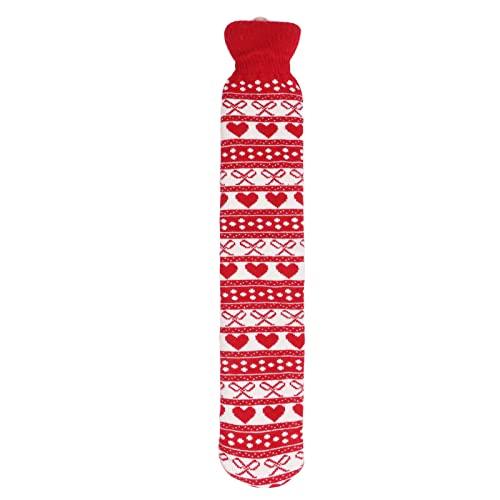 Meiyya Hot Water Bottle, Safe 1L Foldable Portable Soft Flexible Hot Water Bag with Knitted Cover for Neck Waist for Abdomen for Men Women(Butterfly)