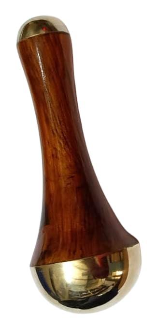 WITSOUL WITSOUL kansa Wand face and Foot Massager/Unique Design - 2 in 1 Massager/Two Different Sizes of Kansa Cups with Teak Wood Handle
